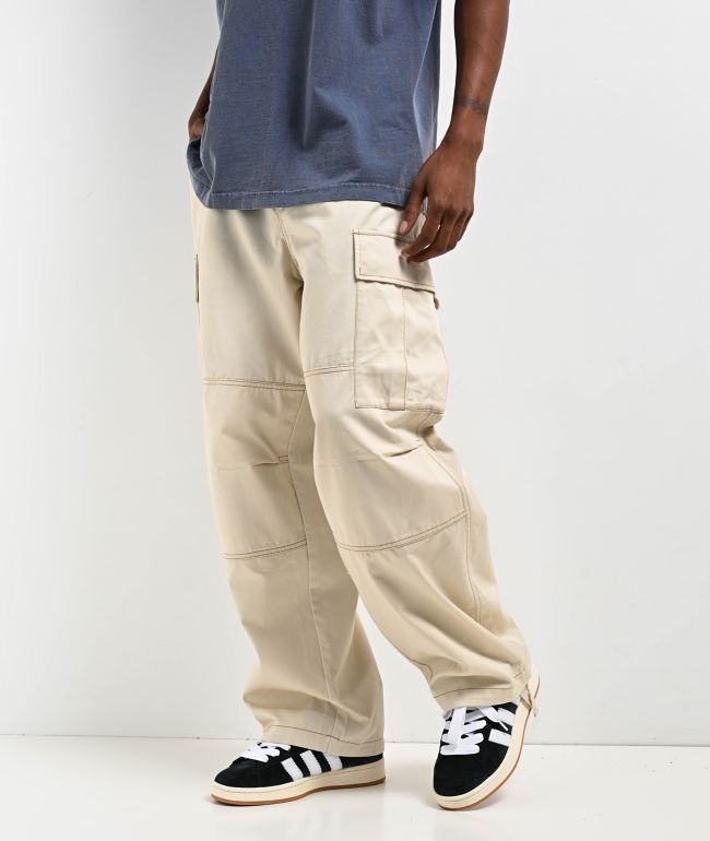 Empyre Ultra Loose Natural Birch Cargo Skate Pants - Empyre