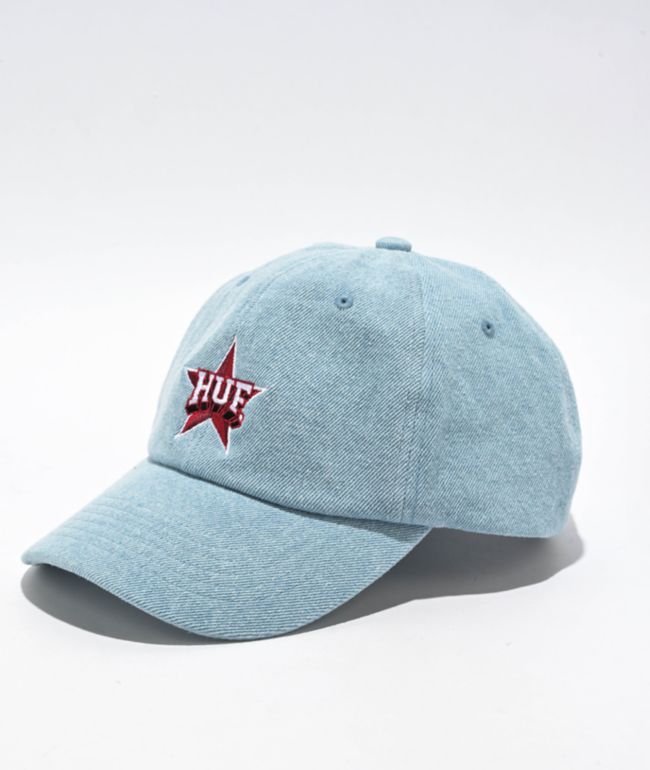 HUF Big Block 6 Panel CV Brown Wash Strapback Hat | Zumiez