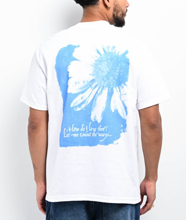 Empyre Cyanotype Daisy White T-Shirt - Empyre