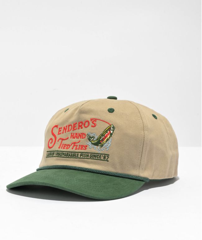 Sendero Time Flies Sand & Green Snapback Hat - Sendero Provisions