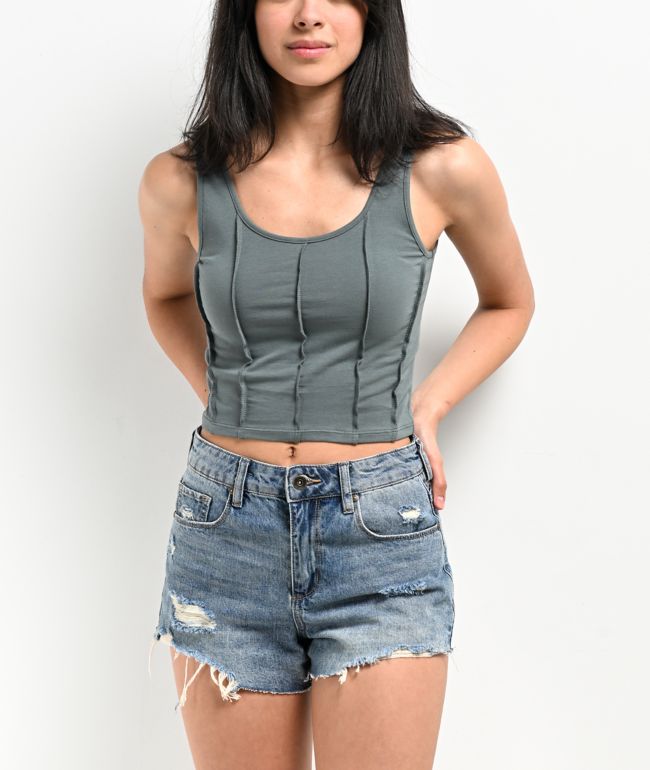 トップス andmary Adele ribbon tank gray andmary Adele ribbon tank gray - メルカリ