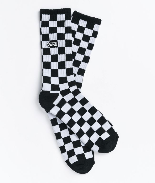 Vans Checkerboard Black & White Crew Socks - Vans