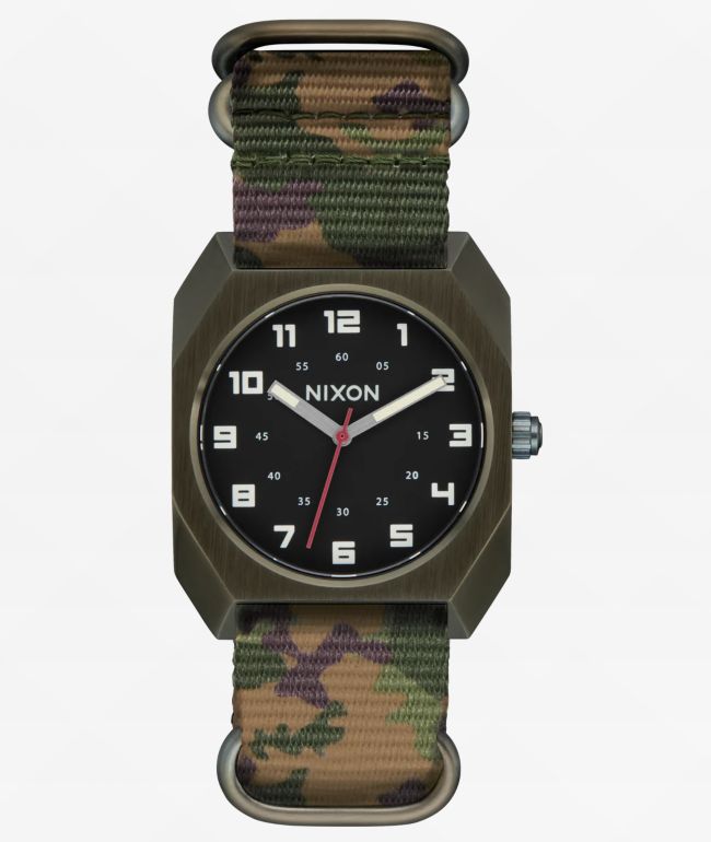 Nixon The Scout Silver Charcoal Analog Watch Zumiez