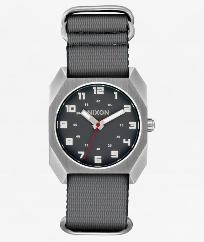 Nixon The Scout Silver & Charcoal Analog Watch - Nixon Watches