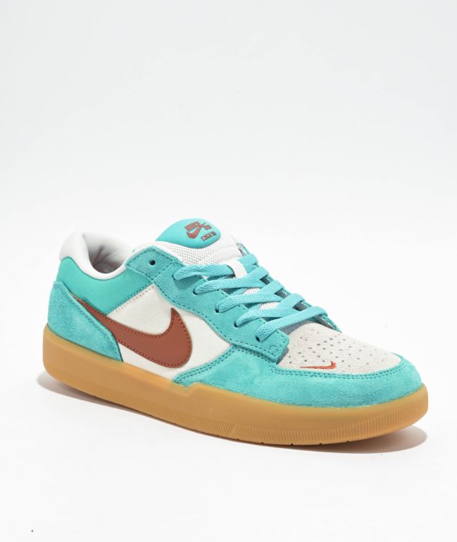 Nike SB Force 58 White Baby Blue Skate Shoes Zumiez