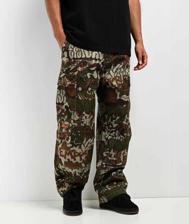 Empyre Ultra Loose Handstyle Cargo Camo Skate Pants - Empyre