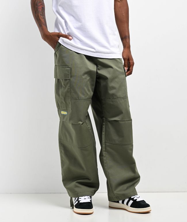 Empyre Ultra Loose Olive Cargo Skate Pants - Empyre