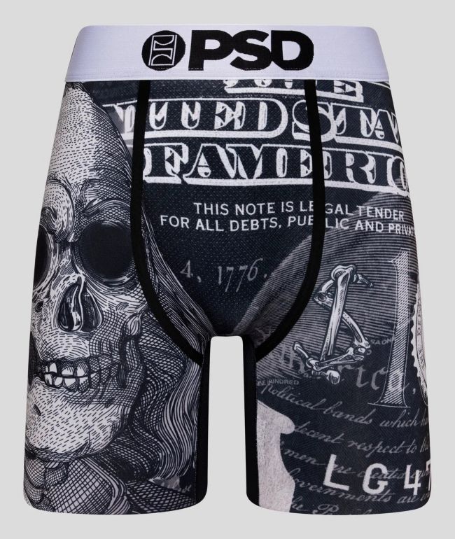  PSD Boy's Paisley Drip Yth Boxer Briefs, Multi, L