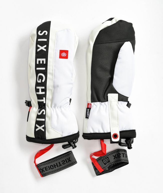 686 Team White 10K Snowboard Mittens - 686