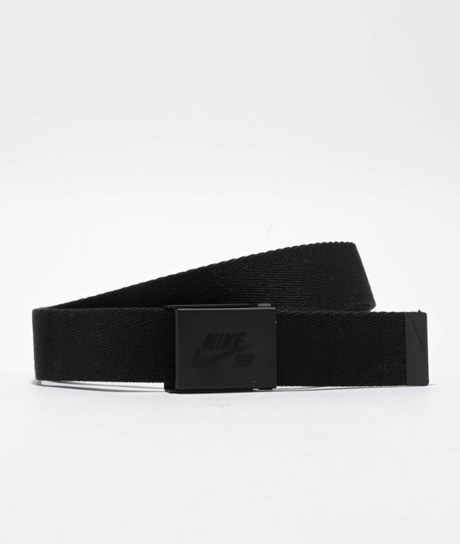 Nike SB Solid Single Black Web Belt - Nike