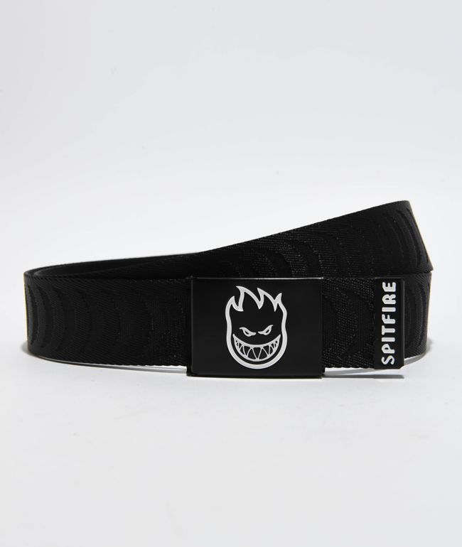 Spitfire Bighead Crescent Black Web Belt - Spitfire
