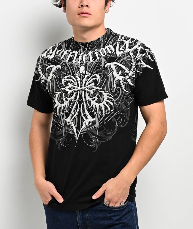 Affliction Skeleton Black T-Shirt - Affliction