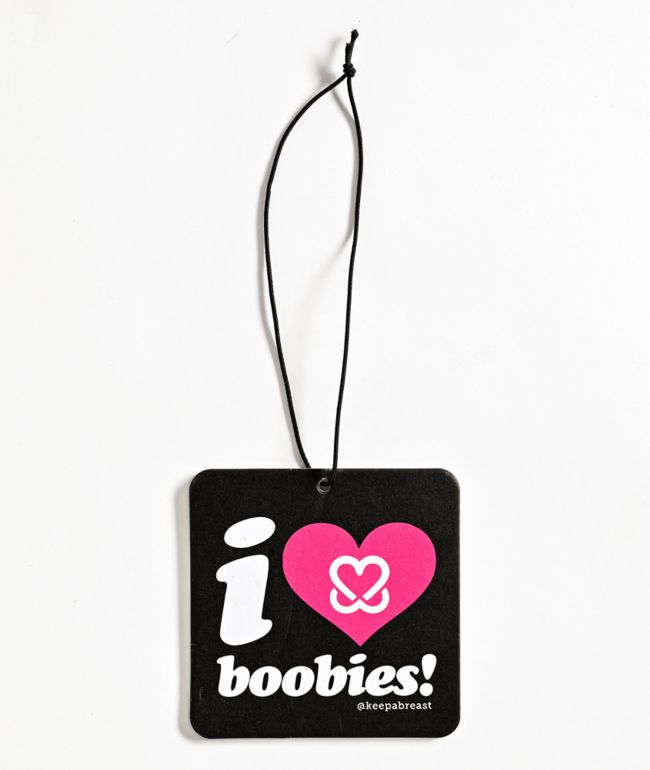 Keep A Breast Foundation I Heart Boobies Black Air Freshener - Keep A Breast Foundation