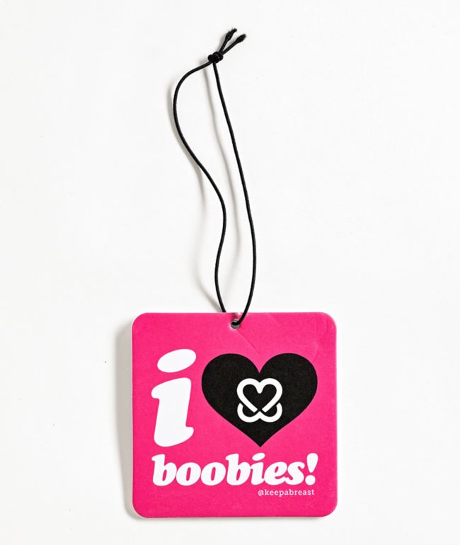 Keep A Breast Foundation I Heart Boobies White & Pink Air Freshener - Keep A Breast Foundation