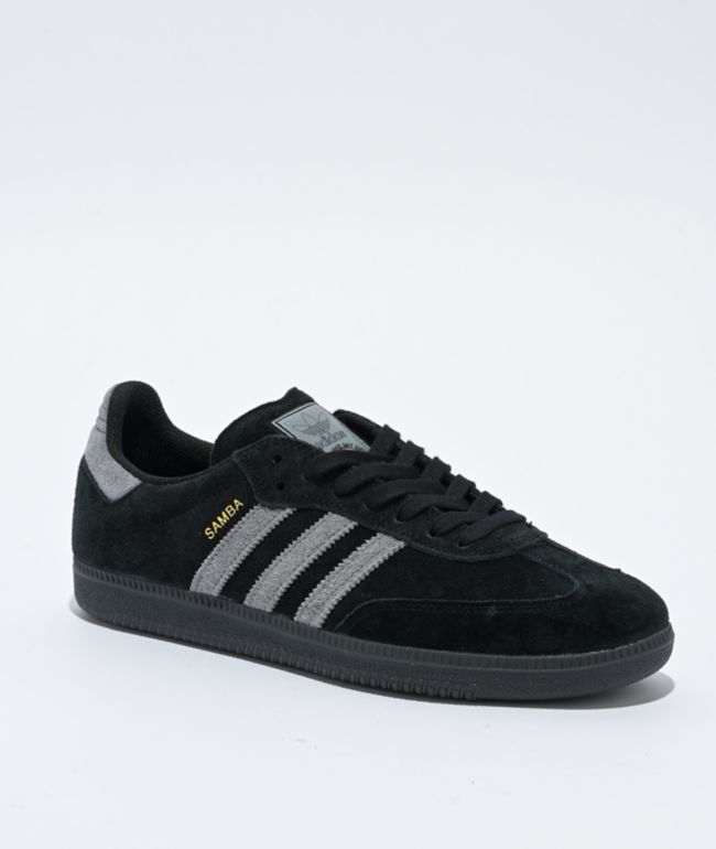 adidas Samba ADV Black White Gum Skate Shoes Zumiez