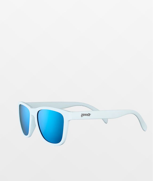 goodr Iced By Yetis White & Blue Sunglasses - goodr