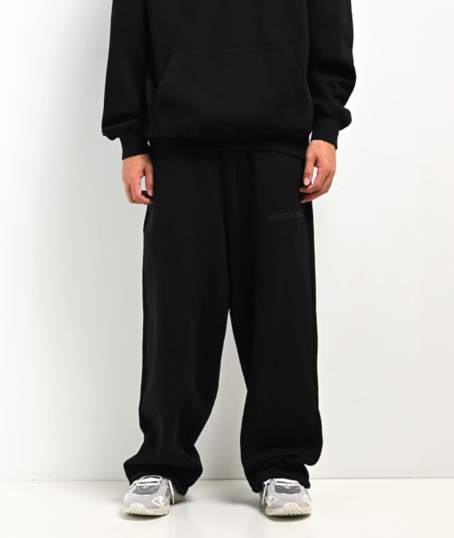 Ninth Hall Black Oversized Sweatpants - Ninth Hall
