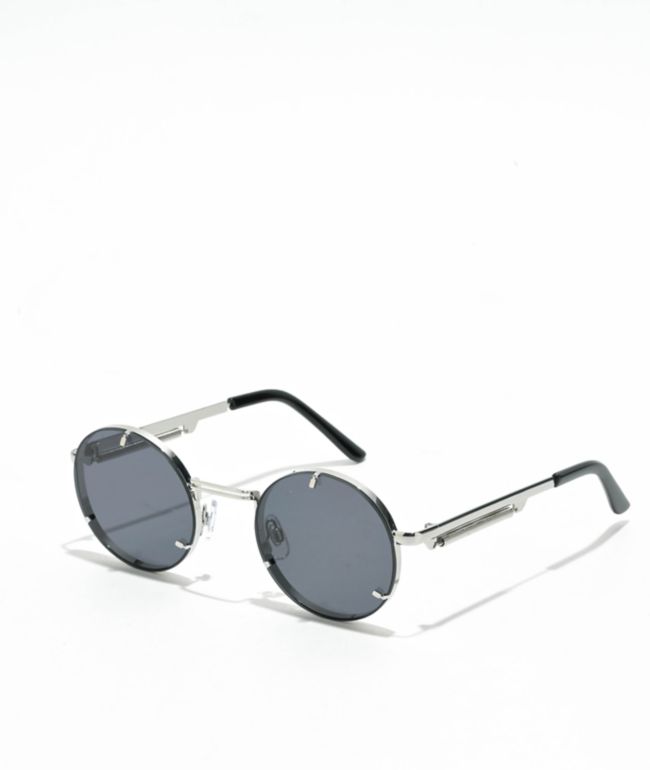 Round Black Steampunk Sunglasses - Eyeking