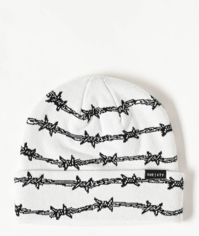 Sheisty Barbed Wire White Beanie - $hei$ty