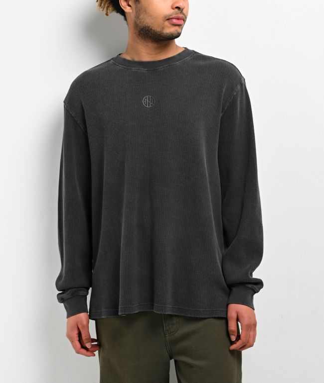 ★Wacky WiLLy★ Graphic Layered Long Sleeve Charcoal Long Sleeve T-Shirts for Men | Zumiez