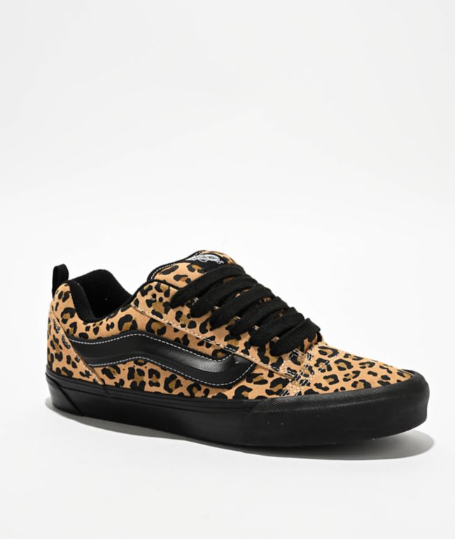 Vans Knu Skool Leopard & Black Skate Shoes - Vans