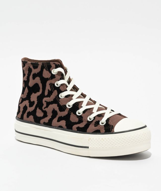 Converse Chuck Taylor All Star Lift Bear Nap, Black & Egret High Top Platform Shoes - Converse