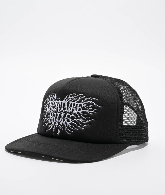 ◆BLACKBLOND◆ Vivid Sketch Logo Trucker Mesh Cap Black BBD Sketch Logo Trucker Mesh Cap (Black) - ConnectedUnion