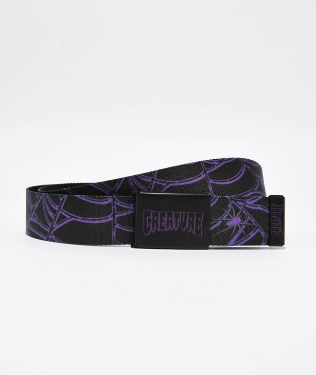Creature Horror Black & Purple Web Belt - Creature