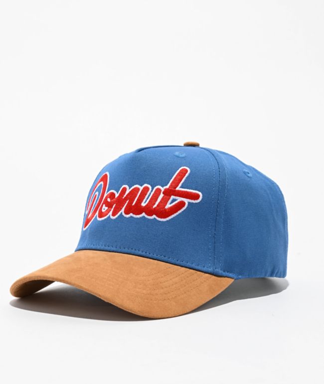 Donut Outline Blue & Brown Snapback Hat - Donut