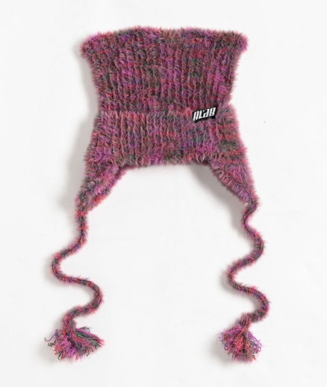 A.LAB Opalina Purple Cat Flap Beanie - A.LAB