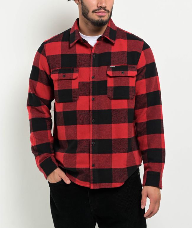 Dravus Essential Red and Black Flannel Shirt - Dravus