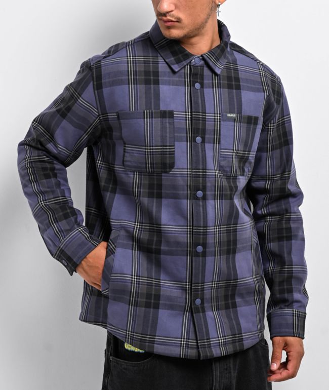 Dravus Overshirt Blue & Black Flannel Jacket - Dravus