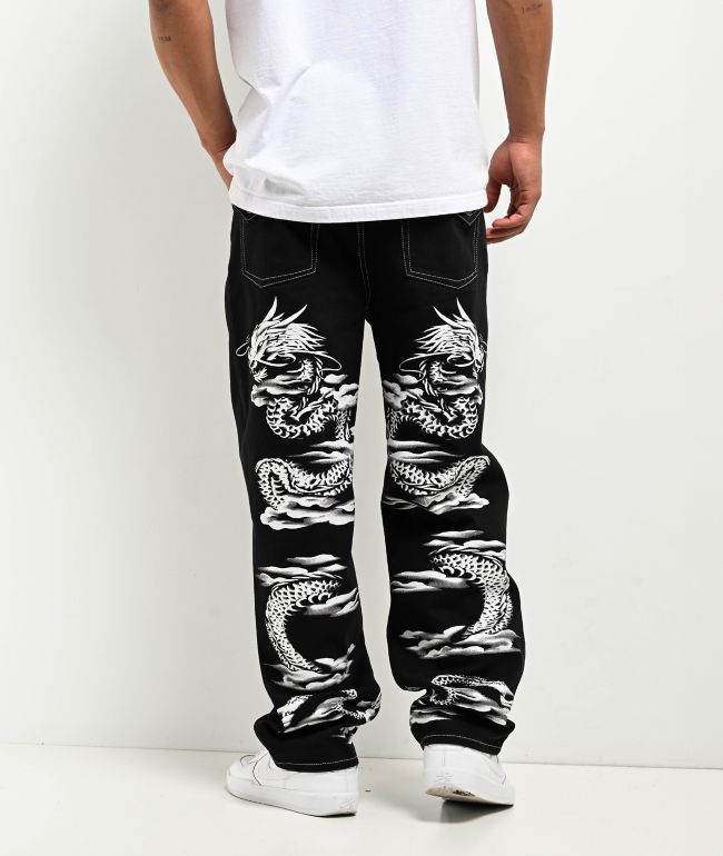 Ninth Hall Ambush Dragon Black Baggy Denim Jeans - Ninth Hall