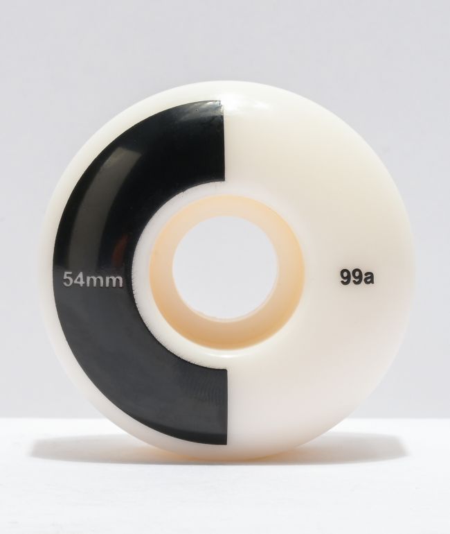 Mercer 54mm 99a Black & White Skateboard Wheels - Mercer