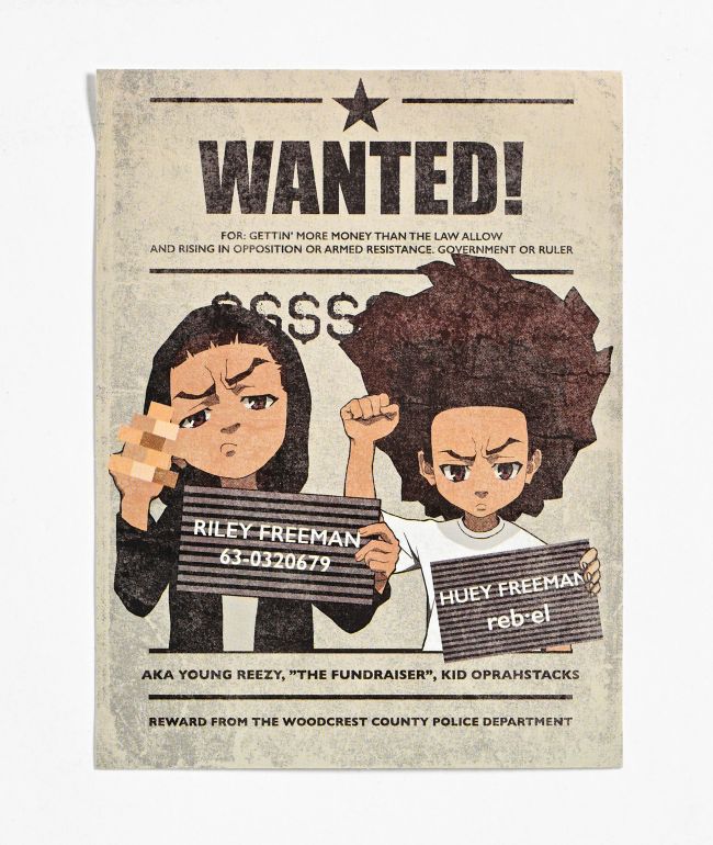 The Boondocks Brothers Wanted Poster Sticker - Boondocks