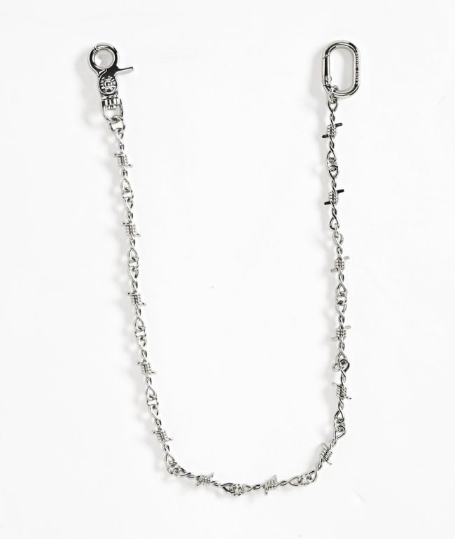 Saint Midas Barbed Wire Silver Pocket Chain - Saint Midas