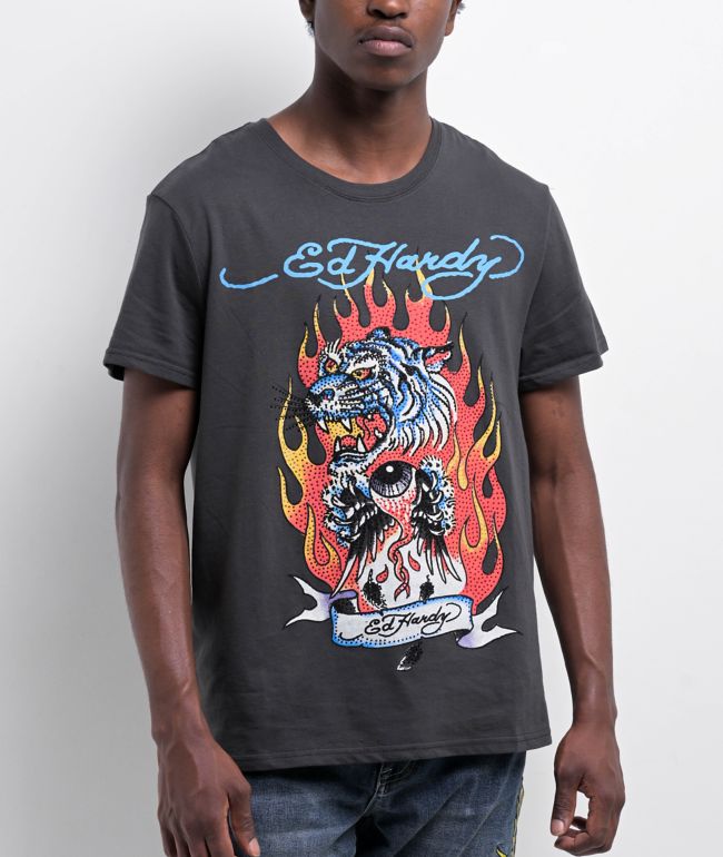 Ed Hardy Panther Snake Vintage Black T-Shirt | Zumiez