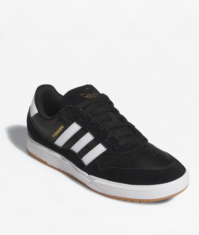 adidas Tyshawn II Core Black, Cloud White, & Gum Skate Shoes - adidas