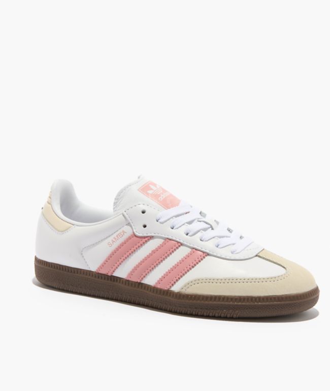 adidas Samba OG White & Silver Skate Shoes | Zumiez