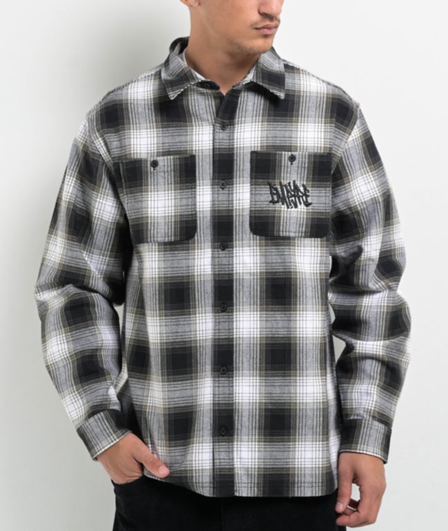Brixton Bowery 20th Anniversary Black Flannel Shirt | Zumiez Brixton Bowery 20th Anniversary Black Flannel Shirt | Zumiez