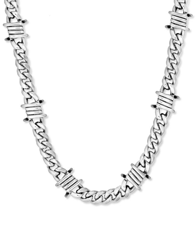 Half Hearted H Link 10mm Silver Chain Necklace | Zumiez