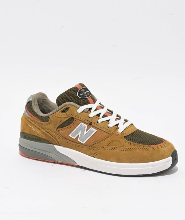 New Balance Numeric 600 Beige & Gum Skate Shoes | Zumiez