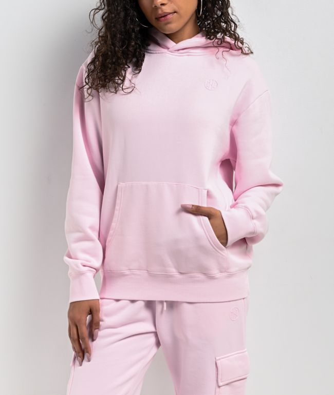 Ninth Hall Fundamentals Oso Pink Wash Relaxed Hoodie - Ninth Hall Fundamentals