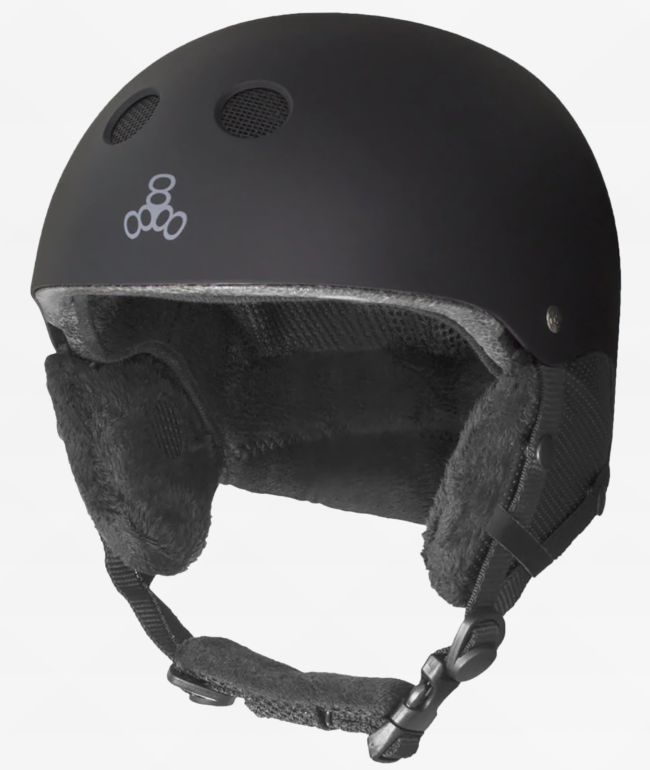 Triple Eight Halo Standard Black Snowboard Helmet - Triple 8