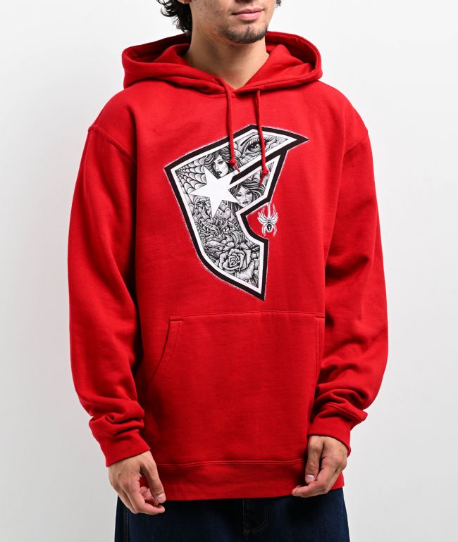 Famous Stars & Straps Franco BOH Red Hoodie - Famous Stars & Straps