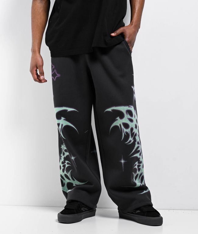 Vitriol Baggy Black Fleece Sweatpants - Vitriol