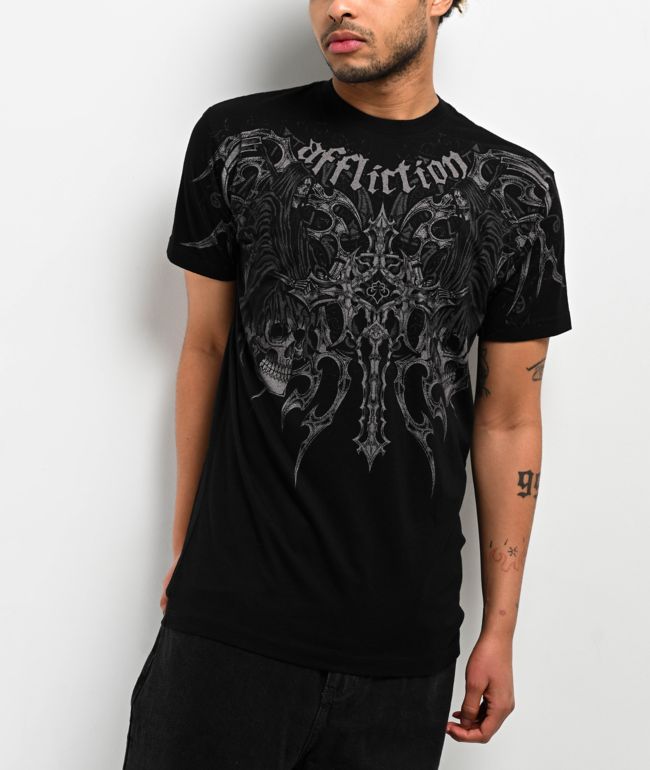 Affliction Haunted Passage Reflective Black T-Shirt - Affliction