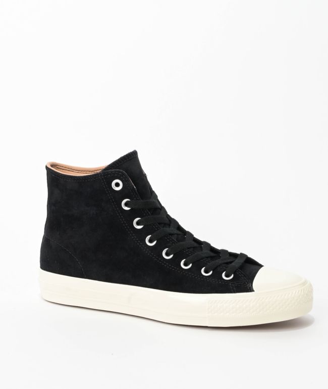 Converse Chuck Taylor All Star Pro Nubuck Black, Egret, & Vachetta Beige Skate Shoes - Converse