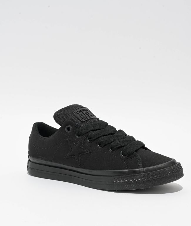 Converse One Star Puffed Black Skate Shoes - Converse