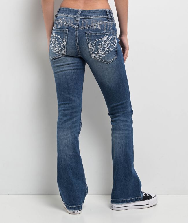 Ninth Hall Alyssia Blue Wash Bootcut Jeans - Ninth Hall